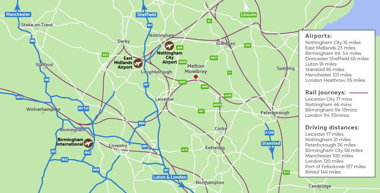 Melton location map