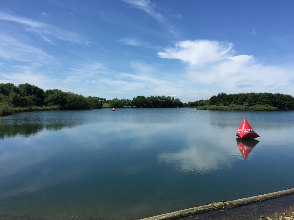 Empty lake, calm waters