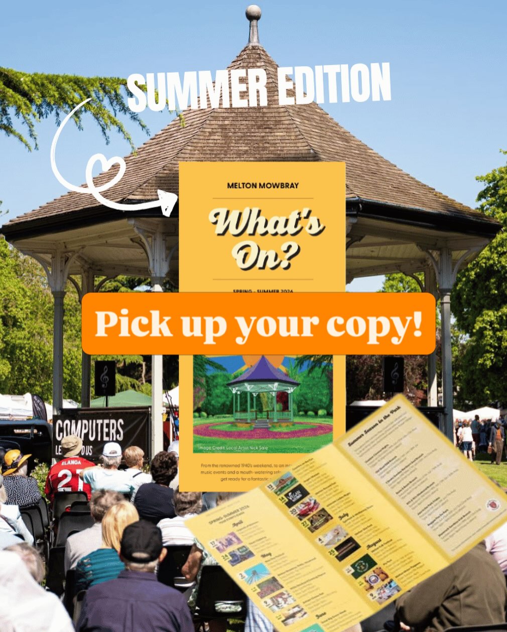 🌼 The @meltonbid spring-summer what’s on guide for Melton Mowbray is out now. 

Pick up your copy around the town. 

#meltonmowbray #eventsinmelton #visitleicestershire