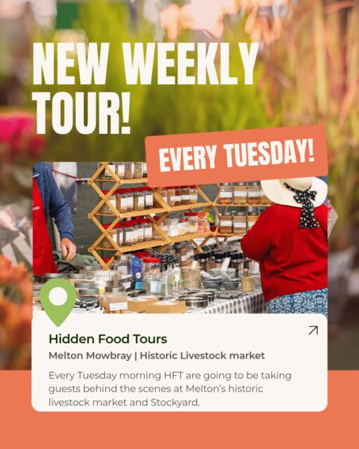 🐄✨ A new way to experience Melton Mowbray…

On Tuesday mornings, the market comes alive. Before the crowds. Before the noise fades. A tradition that’s been part of this town since 1324.

Now, you’re invited behind the scenes.

From 7th July, join us for an exclusive tour inside Melton’s historic livestock market & stockyard - 
👣 Walk where few visitors go
👀 Watch the sales in action
📖 Hear the stories that shaped the town
And of course… taste it too.

🍓 Foraged jams & fruit vinegars
🥧 The iconic Melton pork pie
🌭 Traditional sausages
🍛 Authentic homemade curries

Every bite has a story. Every stop has a history.
This isn’t just a tour - 
it’s the real Melton Mowbray.
🎟️ Places are limited, and mornings like this don’t wait.
👉 Book your place @hidden_food_tours 

#MeltonMowbray #HiddenFoodTours #BehindTheScenes #LivestockMarket #FoodHeritage  #VisitLeicester #TasteLocal