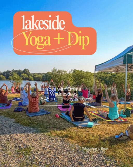 As the sun begins to set over Frisby Lakes, yoga mats roll out along the water's edge, the pace slows, and the stresses of the day drift away. 🌿✨

Whether you're a regular yogi or completely new to yoga, this gentle mid-week session is open to all and offers a wonderful opportunity to unwind, recharge and connect with the outdoors.

📍 Frisby Lakes
📆 Wednesdays
 🧘 Yoga by the lake
 🏊 Optional open water dip
 🌕 + Full Moon meditation this week

£14pp with swim | £10pp Yoga only

To book, WhatsApp Emma on 07771 571183.

#FrisbyLakes #YogaInNature #OpenWaterSwimming #MeltonMowbray #WellbeingInNature
