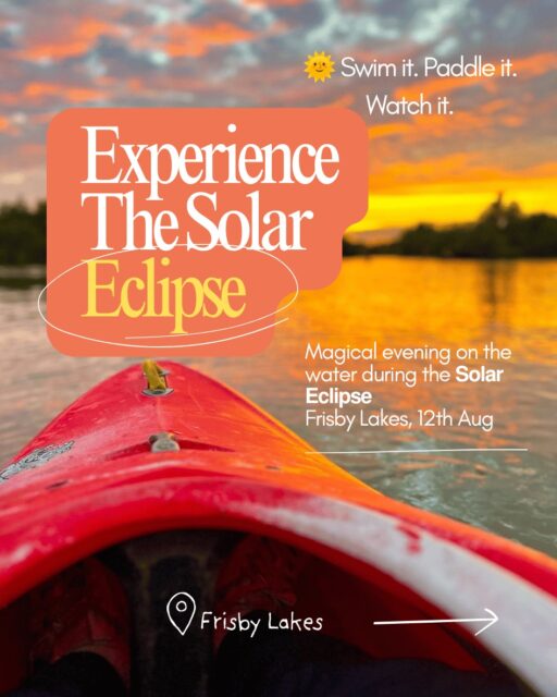 ✨ As the sun slowly slips behind the moon, Frisby Lakes becomes the perfect place to witness the magic.

🏊 Swim. 🛶 Paddle. 🌅 Watch.

A unique evening on the water as a rare solar eclipse transforms the skies. Whether you're in the lake, on a paddleboard, or relaxing by the shore, this is a moment you'll never forget.
As the eclipse reaches its peak at around 7.13pm, Frisby Lakes will become one of the most enchanting places in Melton to experience this rare event.

#DiscoverMelton #FrisbyLakes #SolarEclipse  #whatsonmelton #VisitLeicester