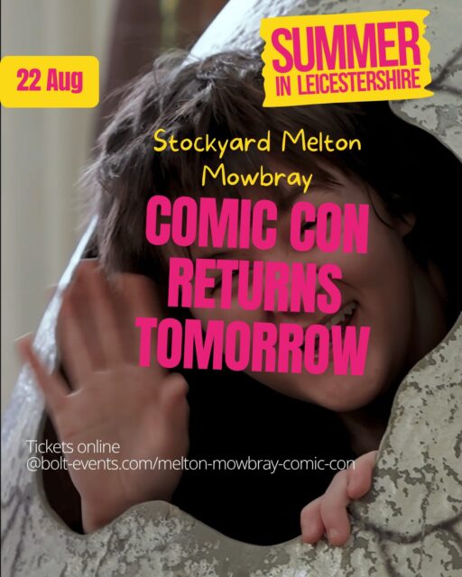 ✨🦸‍♂️🎭 Tomorrow, Melton goes full superhero - August 22nd! 🎭🦸‍♀️✨

From epic cosplay and legendary characters to smiles, selfies and fandom fun, Comic Con Melton Mowbray is where imagination comes to life. 💫

So dust off your cape, charge your lightsaber, polish your shield, and join a day packed with adventure, nostalgia, and pure geeky joy!

The force is strong, the superheroes are assembling, and the countdown is on... 🚀

#meltonmowbray #leicestershire #visitleicester #familyfun #comiccon