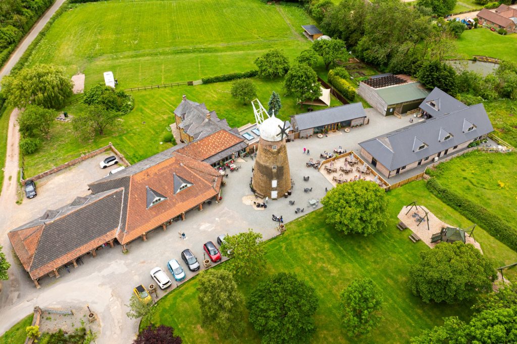 Wymondham Windmill from the air