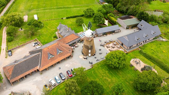 Wymondham Windmill from the air