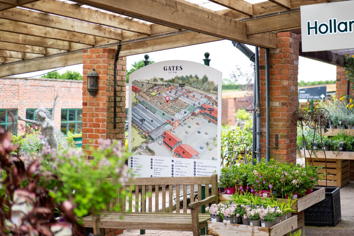 Gates Garden Centre sign