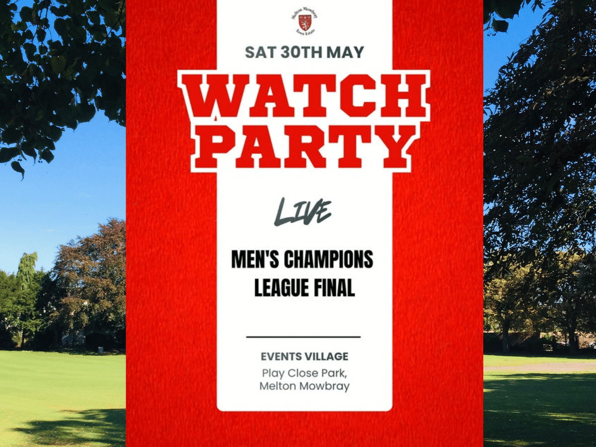 Poster promoting men's champion league final