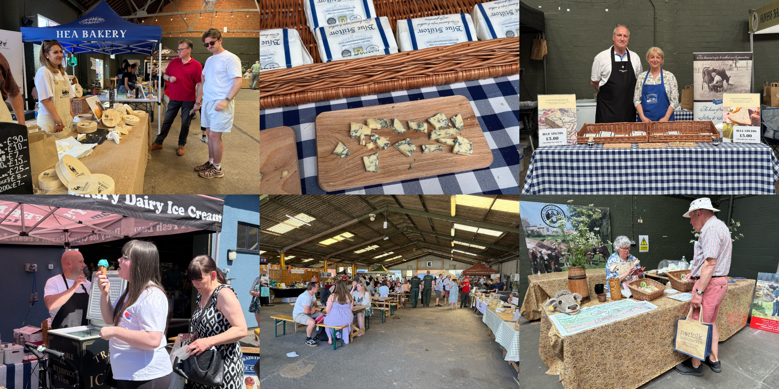 collage of cheese images at a cheese fair