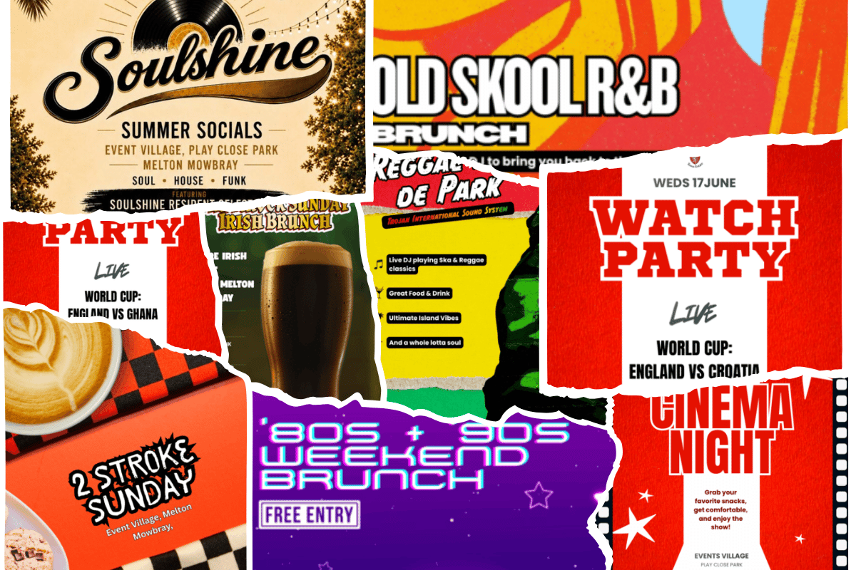 Collage of event posters