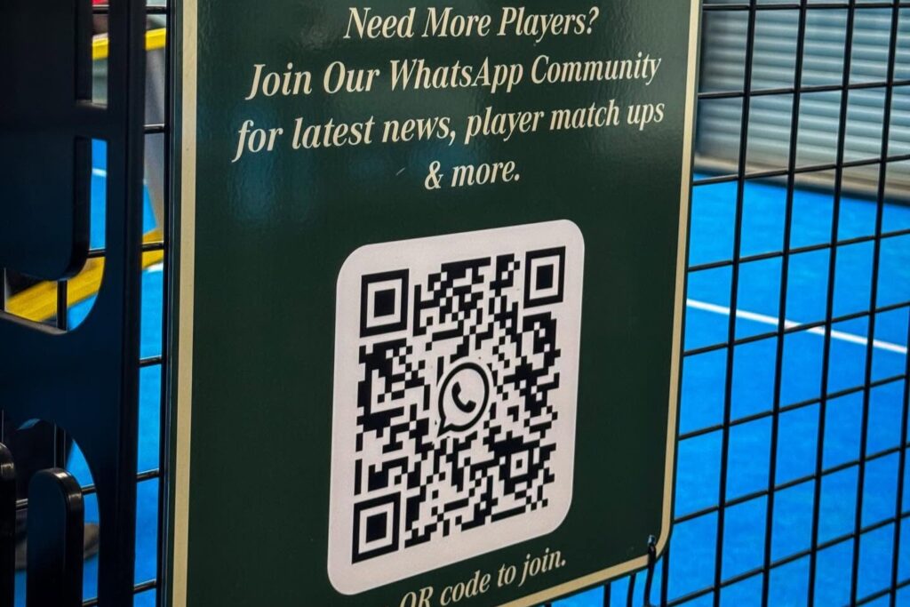 Sign with a QR code